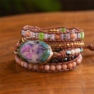 Bracelets Women Wrap Bracelets Natural Stones High